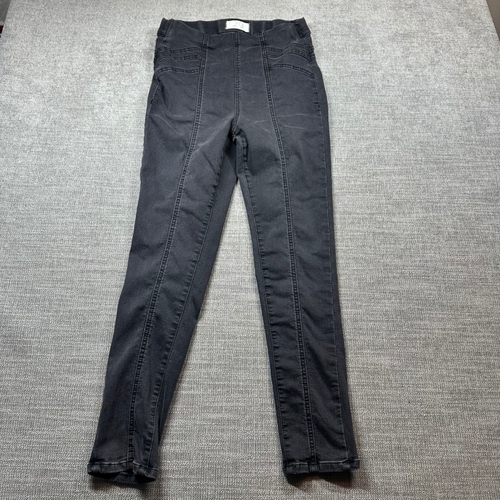 We The Free‎ Skinny Jeans Womens 29 Black  High Rise Seamed Pull On